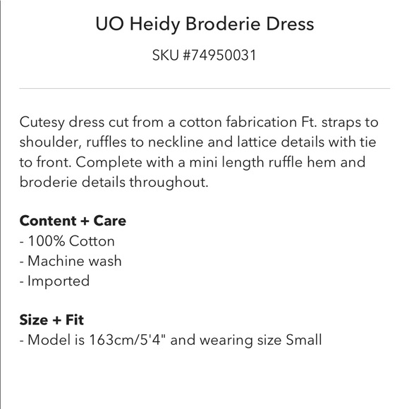 UO Heidy Broderie Dress - Picture 4 of 4